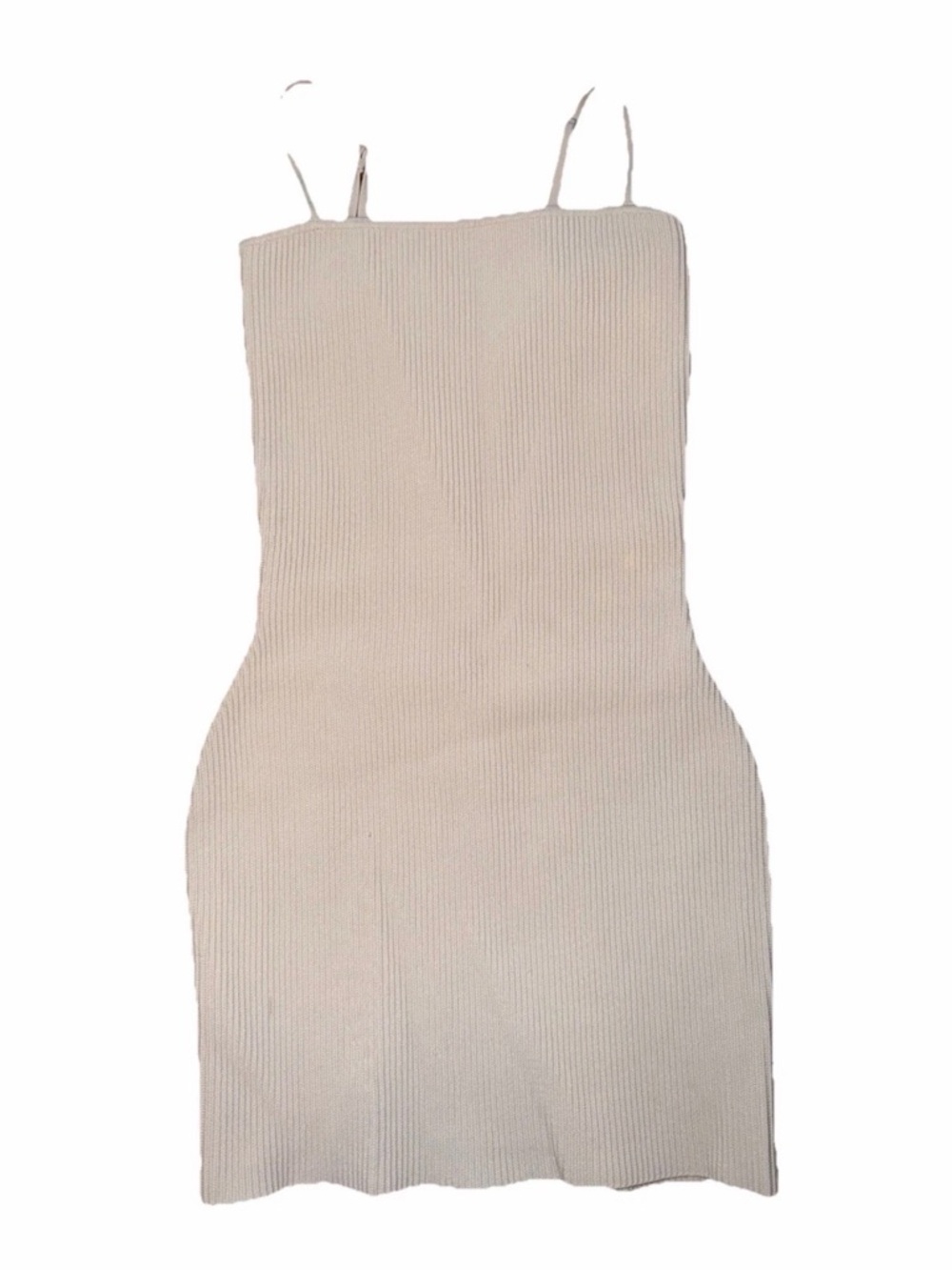 Aritzia Babaton Bodycon Ribbed Dress Women’s Size XS  Beige Tan *flaw